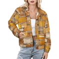 thumbnail image 1 of Jackets for Women Winter Coat Jackets Flannel Stand Collar Jacket(Vinatge Brick Wall Pattern,Size:S-4XL), 1 of 7