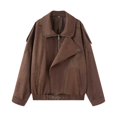 thumbnail image 1 of Jackets for Women Winter Jackets for Women Women's Autumn And Winter Loose Collar Suede Casual Jacket Jacket, 1 of 9