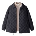 thumbnail image 1 of Jackets for Women Winter Long Sleeve Casual Solid Puffer Jacket Coats with Pockets, 1 of 5