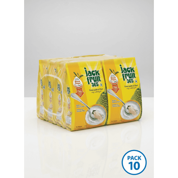 Jackfruit365 Green Jackfruit Flour (400g)  10 Pack | Low Glycemic Index Flour | Gluten-Free Wheat Flour Alternative for Diabetic-Friendly Cooking & Baking