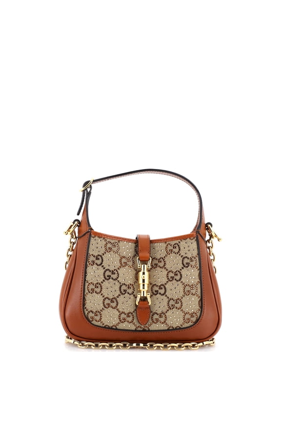 Jackie 1961 Chain Hobo Crystal Embellished GG Canvas Mini By Rebag