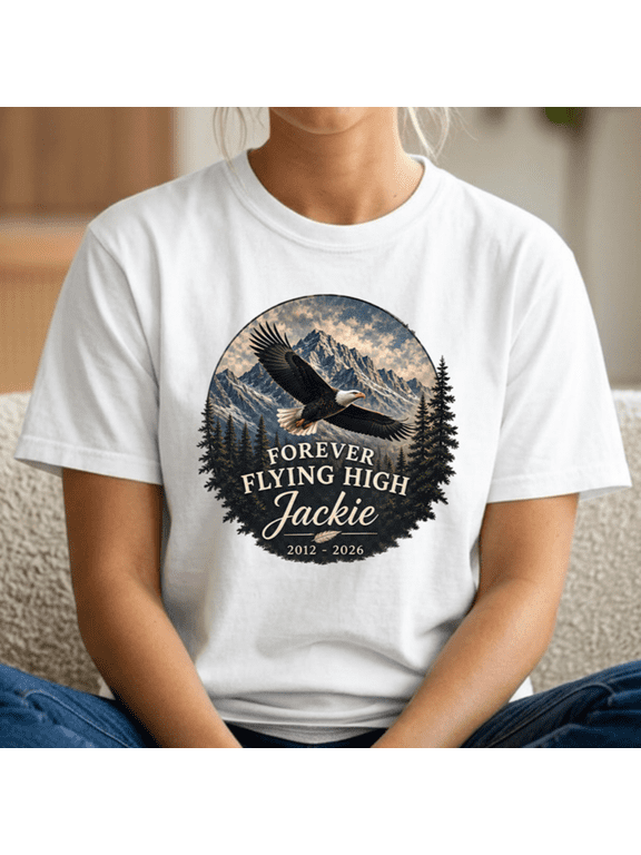 Jackie Bald Eagle Memorial Forever Flying High Big Bear T-Shirt