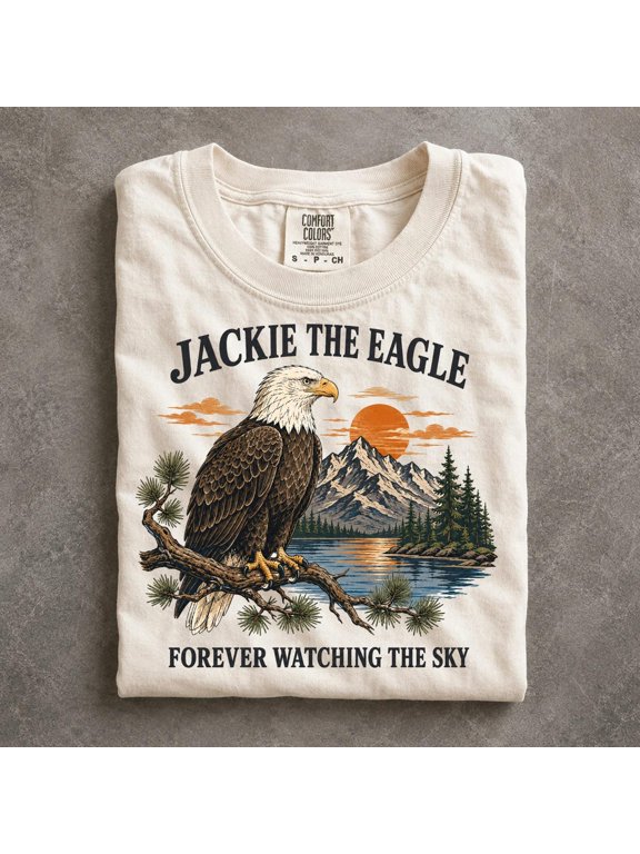 Jackie Bald Eagle Shirt, Forever Watching the Sky Tee, Birding Gift