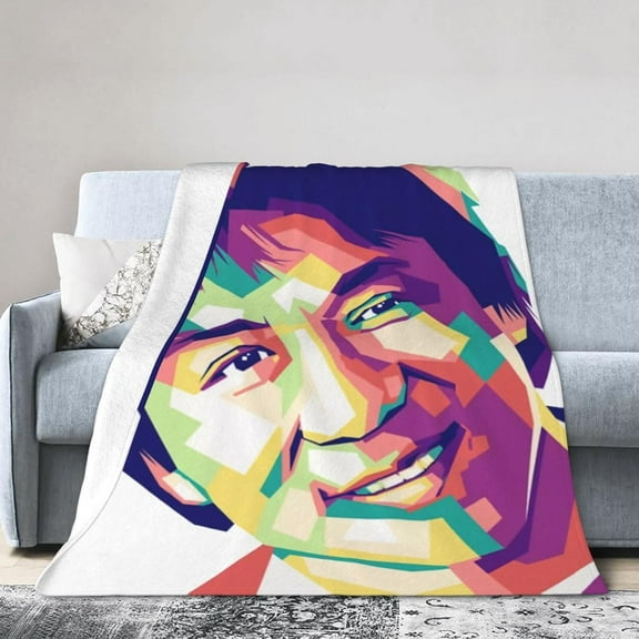 Jackie Chan Blanket Soft Flannel Fleece Throw Blanket Pattern Warm Plush Blankets 60"x50"