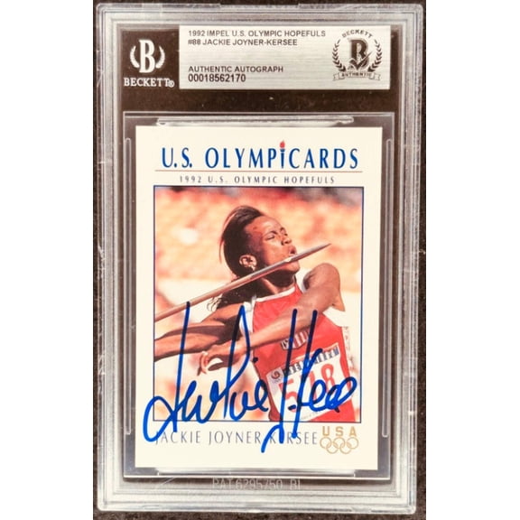 Jackie Joyner-Kersee signed 1992 Impel US Olympic Hopefuls card BAS