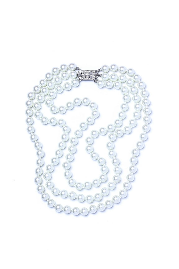 Jackie Onassis Three Strand Pearl Necklace