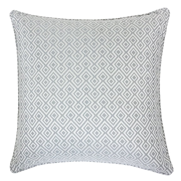 Jackie Silver Geometric Polyester 20 in. x 20 in. Throw Pillow