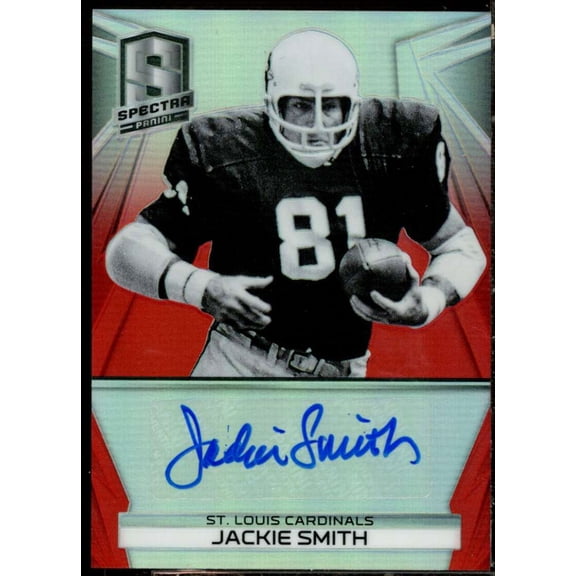 Jackie Smith Card 2014 Panini Spectra Retired Autographs Prizms Red #12