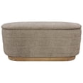 thumbnail image 1 of Jackie Storage Bench in Contemporary Slate Multi-Weave Fabric on Solid Wood Base, 1 of 6