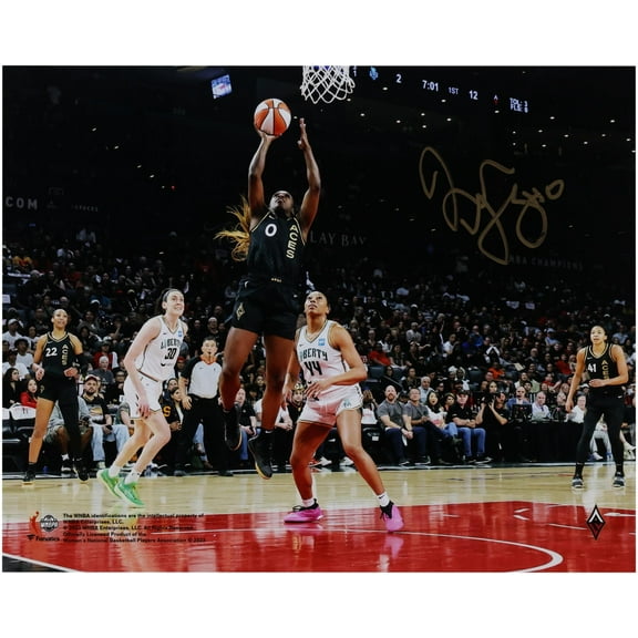 Jackie Young Las Vegas Aces 2023 WNBA Finals Champion Autographed 8" x 10" Action Photograph - Fanatics Authentic Certified
