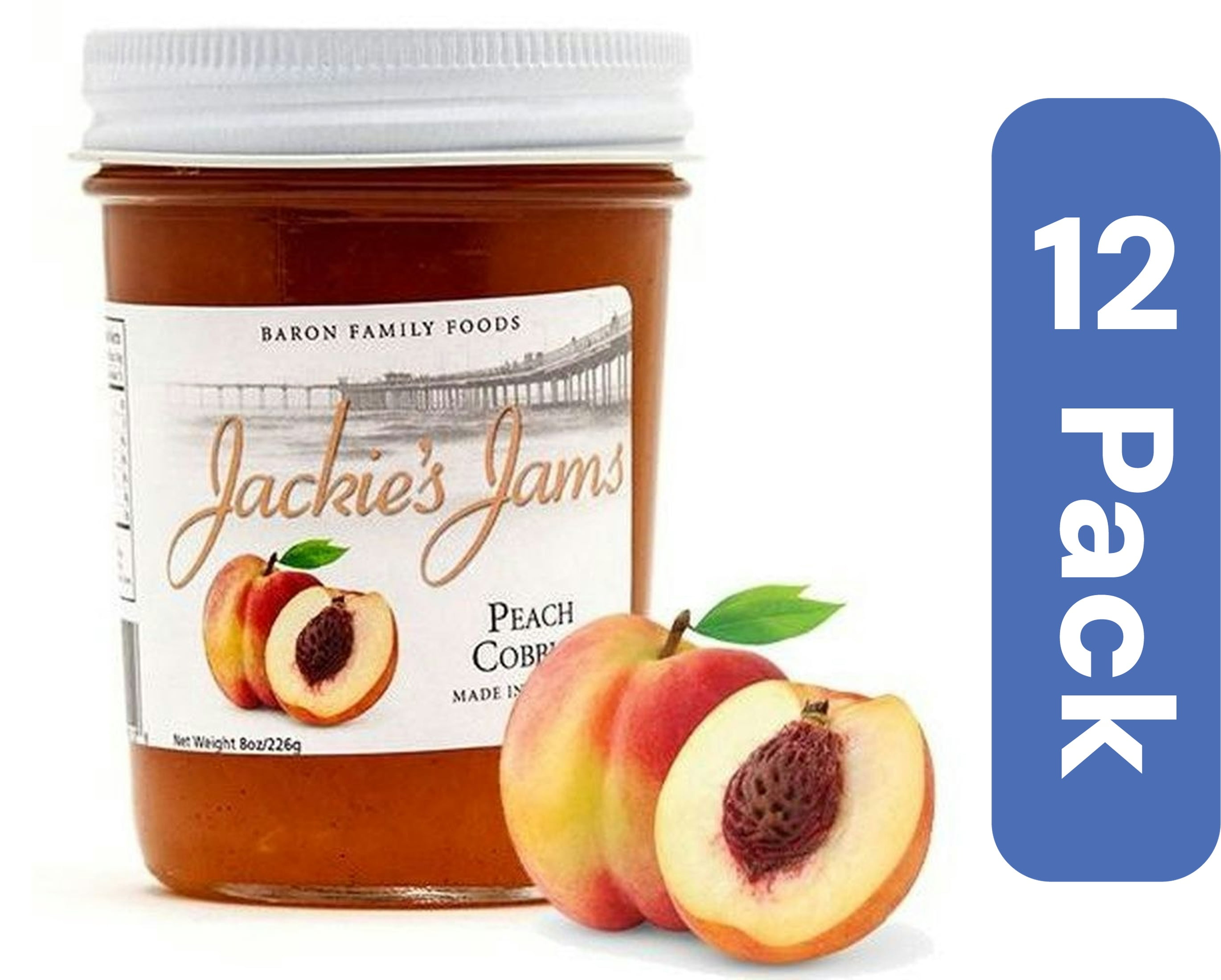 Jackies Jams Peach Cobbler Jam (Pack of 12)