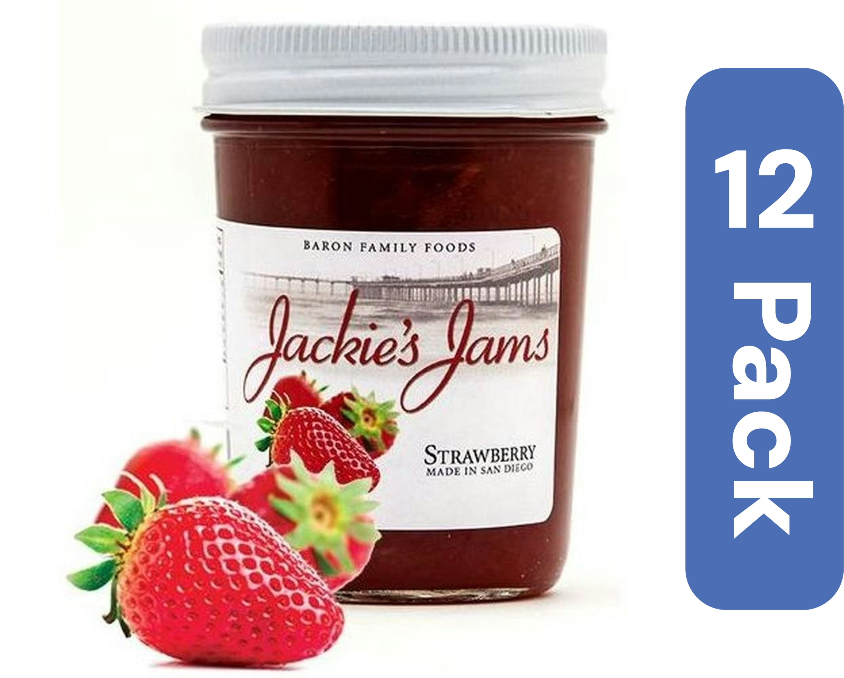 Jackies Jams Strawberry Jam (Pack of 12)
