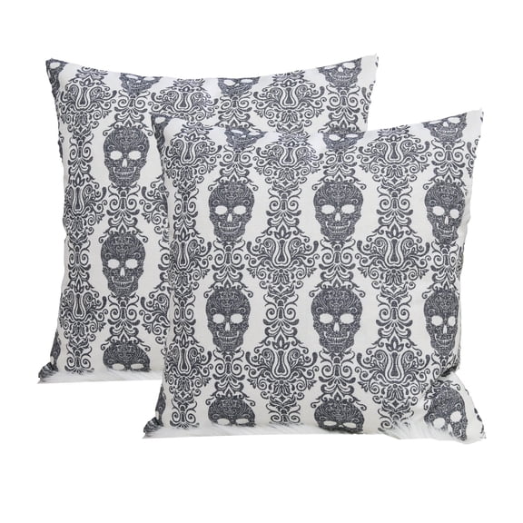 Jacklyn Gray Abstract Polyester 20 in. x 20 in. Throw Pillow (Set of 2)