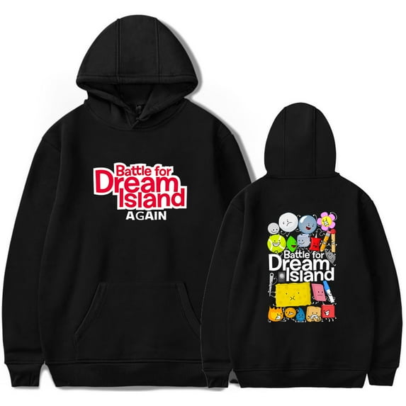 Jacknjellify Battle for Dream Island Logo Poster Hoodie BFDI Logo Unisex Hooded Sweatshirt Long Sleeve Tracksuit Pullover Coat