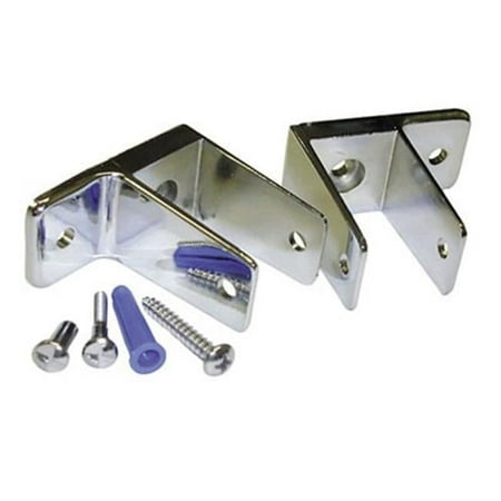Jacknob 2 Ear Pilaster Pak for 1-1/4in. Post - Chrome