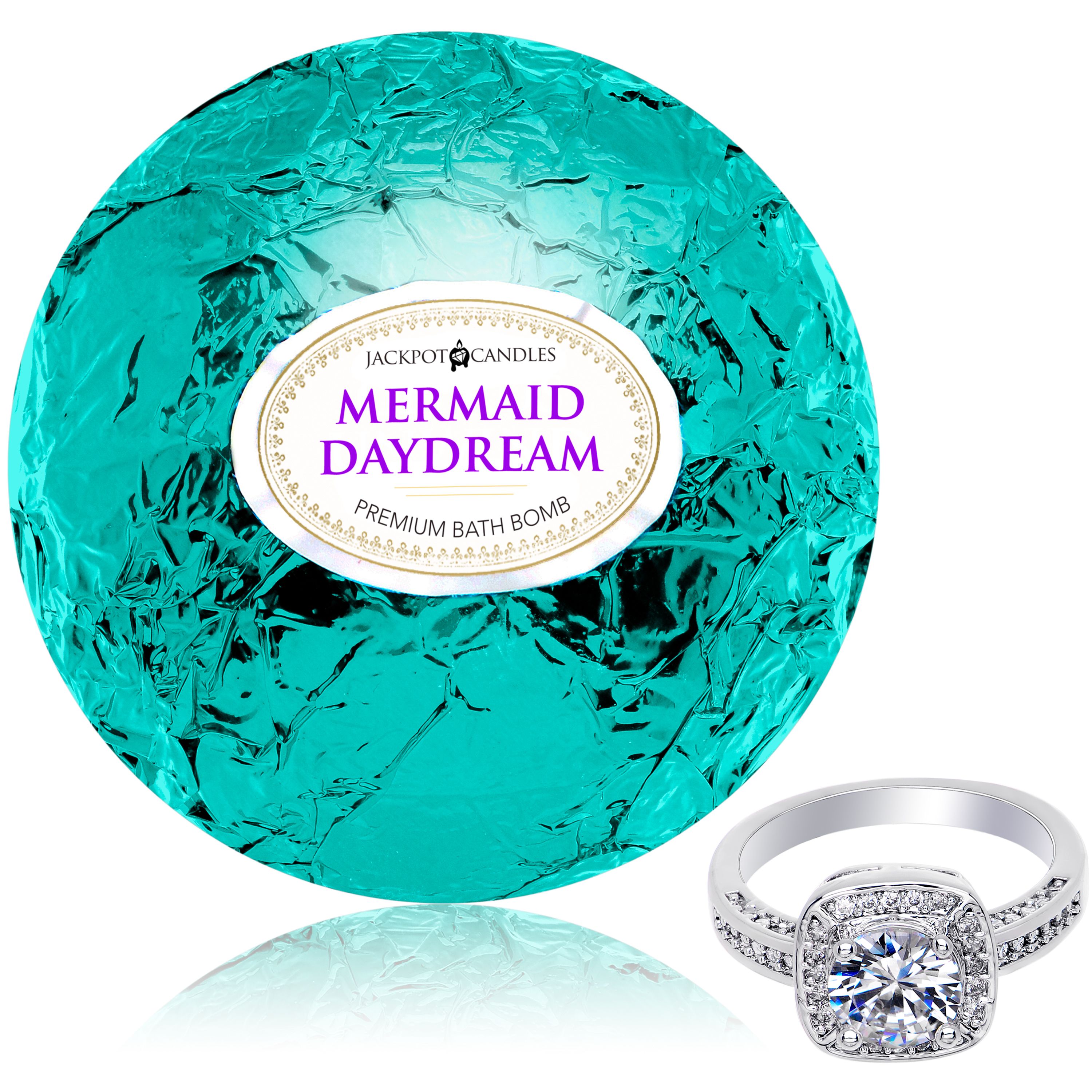 Jackpot Candles Bath Bomb with Ring Surprise Inside Mermaid Daydream Extra Large Made in USA - image 1 of 9