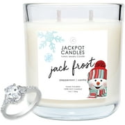 Jackpot Candles Christmas Jack Frost Candle with Ring Inside (Surprise Jewelry $15 to $5,000) Ring Size 7