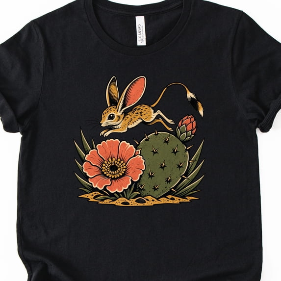 Pear Application Jackrabbit Desert Cactus Prickly Pear Graphic T Shirt Bella - Walmart.com