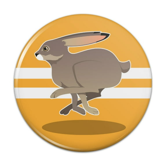 Jackrabbit Running Racing Pinback Button Pin