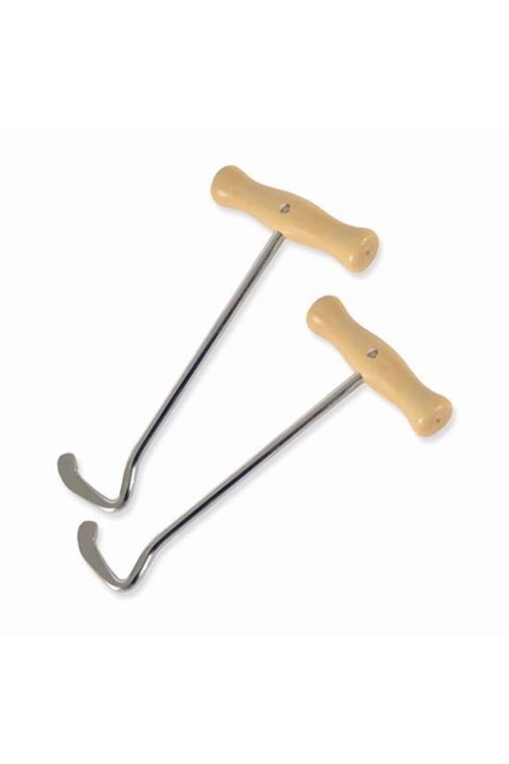 10272 7.5 in. Nickel Plated Boot Hooks