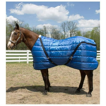 Jacks 10522-NV-GY-66 66 in. Quilted Blanket & Rug for Horse, Navy & Gray
