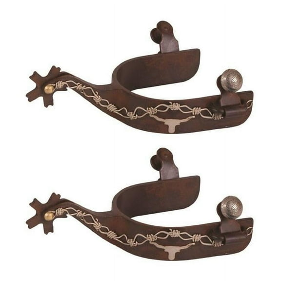 Jacks 11057 Brown Steel Spurs