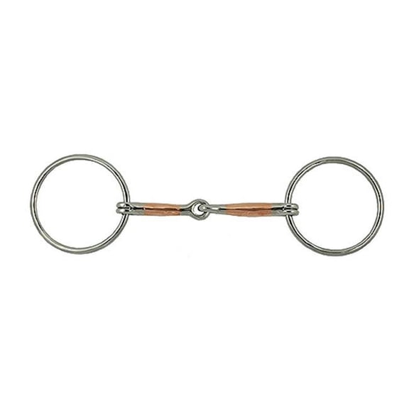 Jacks 1324 Copper Inlaid Ring Snaffle Bit