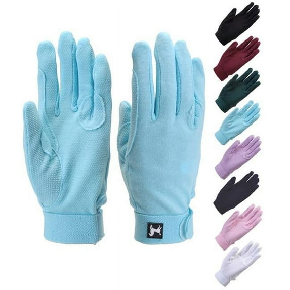 Jacks 1561-BK-7 Cotton Pimple Gloves, Black - Size 7