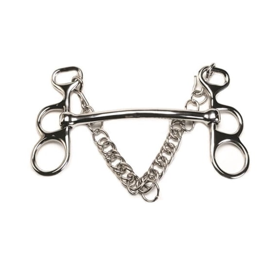 Jacks 1704-5-1-2 Stainless Steel Figure Eight Pelham Bit - 5.50 in.