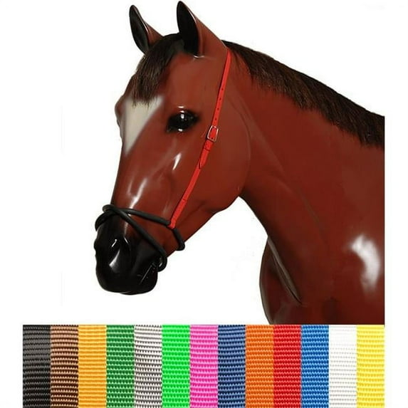 Jacks 1853-NV Rubber Figure 8 Noseband with Nylon Straps, Navy