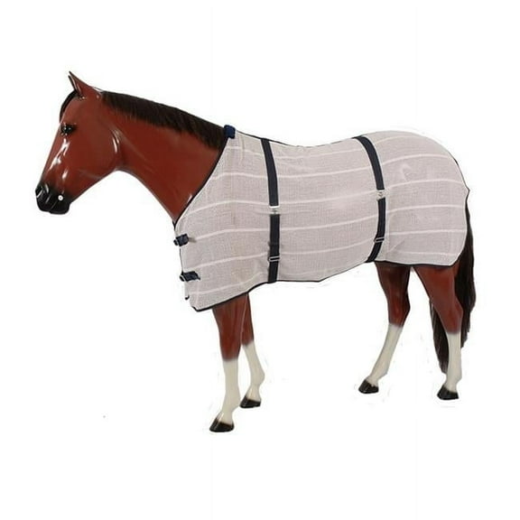 Jacks 1918-NAT-NV-80 Anti & Sweat Sheet, Natural & Navy - 80 in.
