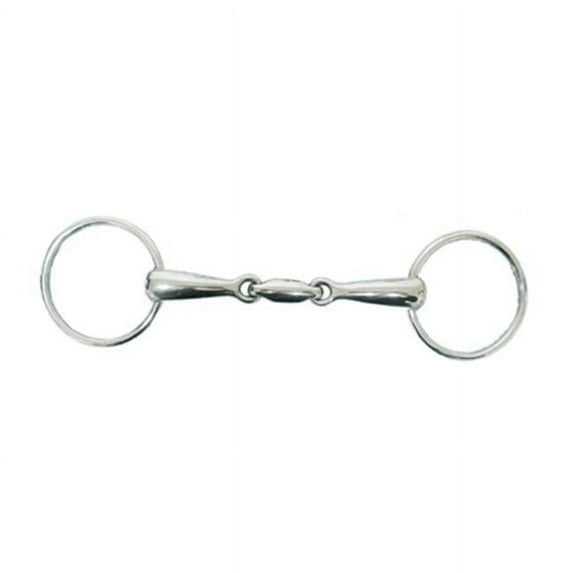 Jacks 20110-5-1-2 Stainless Steel Horizontal Elliptical Link Loose Ring Snaffle Bit - 5.50 in.