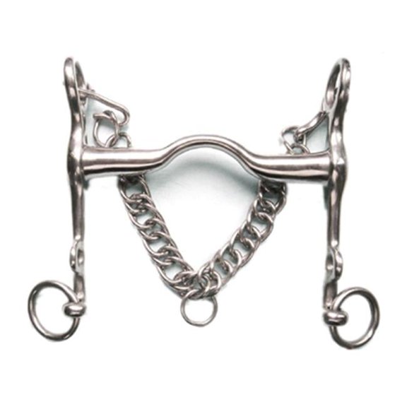 Jacks 20117-5 Stainless Steel Medium Port Weymouth Bit - 5 in.