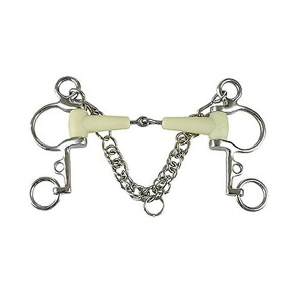 Jacks 212511P-4-1-2 4.5 in. Apple Pelham Bit with Stainless Steel Rings