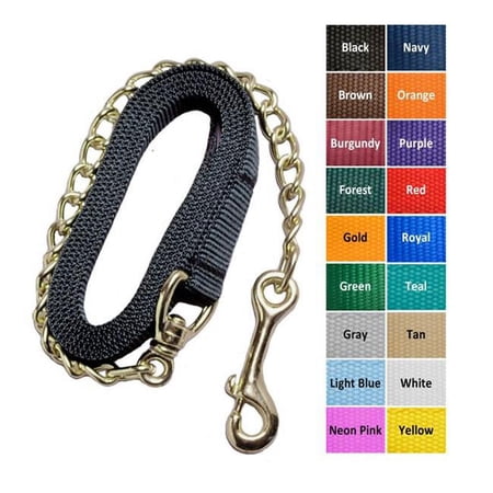 Jacks 397-TE Single Thick Lead Shank with 20 in. Brass Plated Chain, Teal