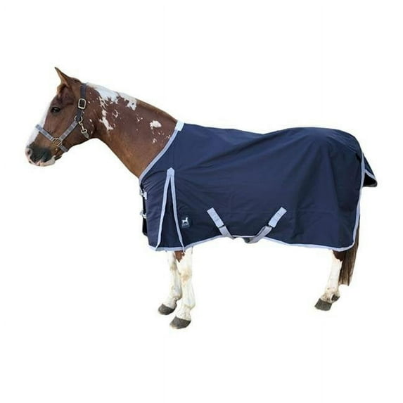 Jacks 4291-NV-82 82 in. Atlas Turnout Blanket 600 Denier with 180 gm Lining, Navy
