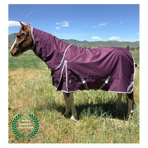 Jacks 4297-84 84 in. Boreas Purple Turnout Blanket 1200 Denier with 260 gm Lining & Reflective Stripes