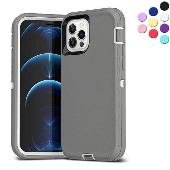 Jacks Cases Shockproof Back Cover for Apple iPhone 13 Pro Max, Gray