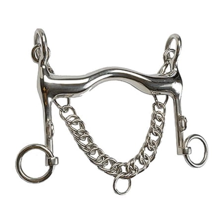 Jacks Imports 116-5 Stainless Steel Hollow Low Port Weymouth Bit - 5 in.