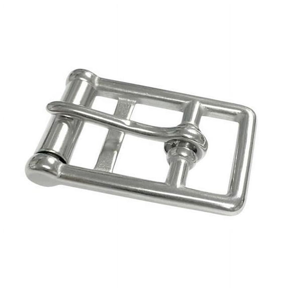 Jacks Imports 3372 1 in. Stainless Steel Double Bar Girth Buckle with Roller