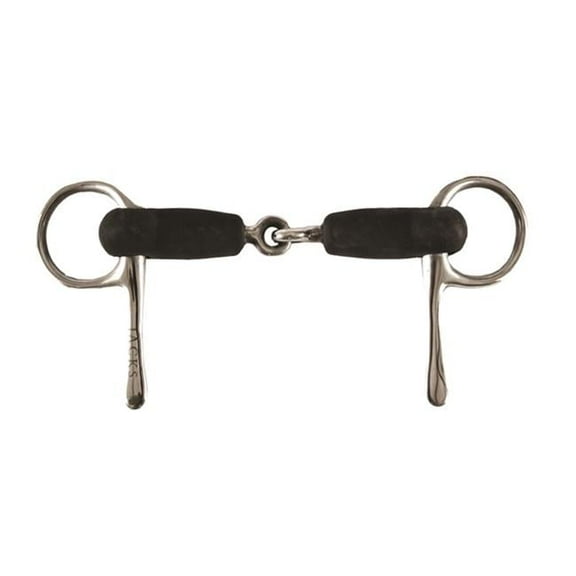 Jacks R670 18 mm Soft Rubber Half Cheek Snaffle Bit for Horse, Stainless Steel