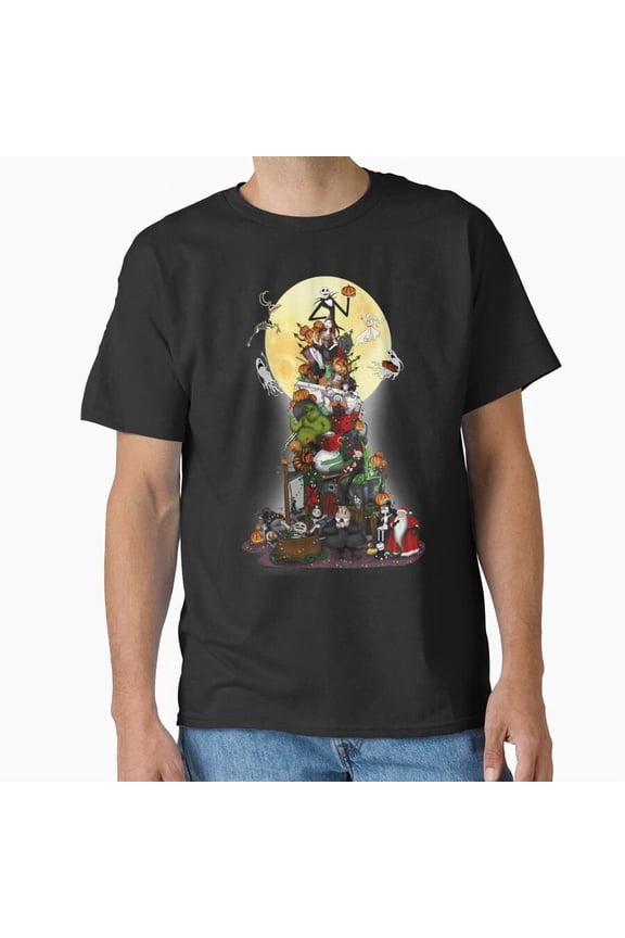 Jacks Skellingtons I Love Nightmares Before Christmas Funny Halloween For You G26353 Unisex T-Shirt, Up to Size 5XL