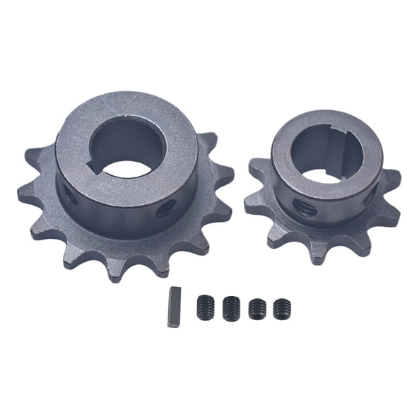 Jackshaft Sprockets 40/41/420 Chain 3/4" Bore 14 Tooth + 10 Tooth 3/16" Keyway,For Go Karts & Mini Bikes