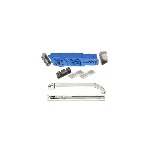 Jackson 21201P62817 Satin Aluminum Adjustable Spring Power Multi Size 105 No Hold Open Overhead Concealed Closer With "P" Offset Slide-Arm Hardware Package