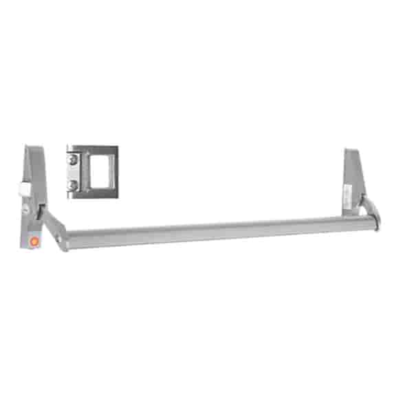 Jackson 311095LS4628 Satin Aluminum 48" 10 Series Left Hand Reverse Bevel Crossbar Rim Panic Exit Device, 'S' Type Strike