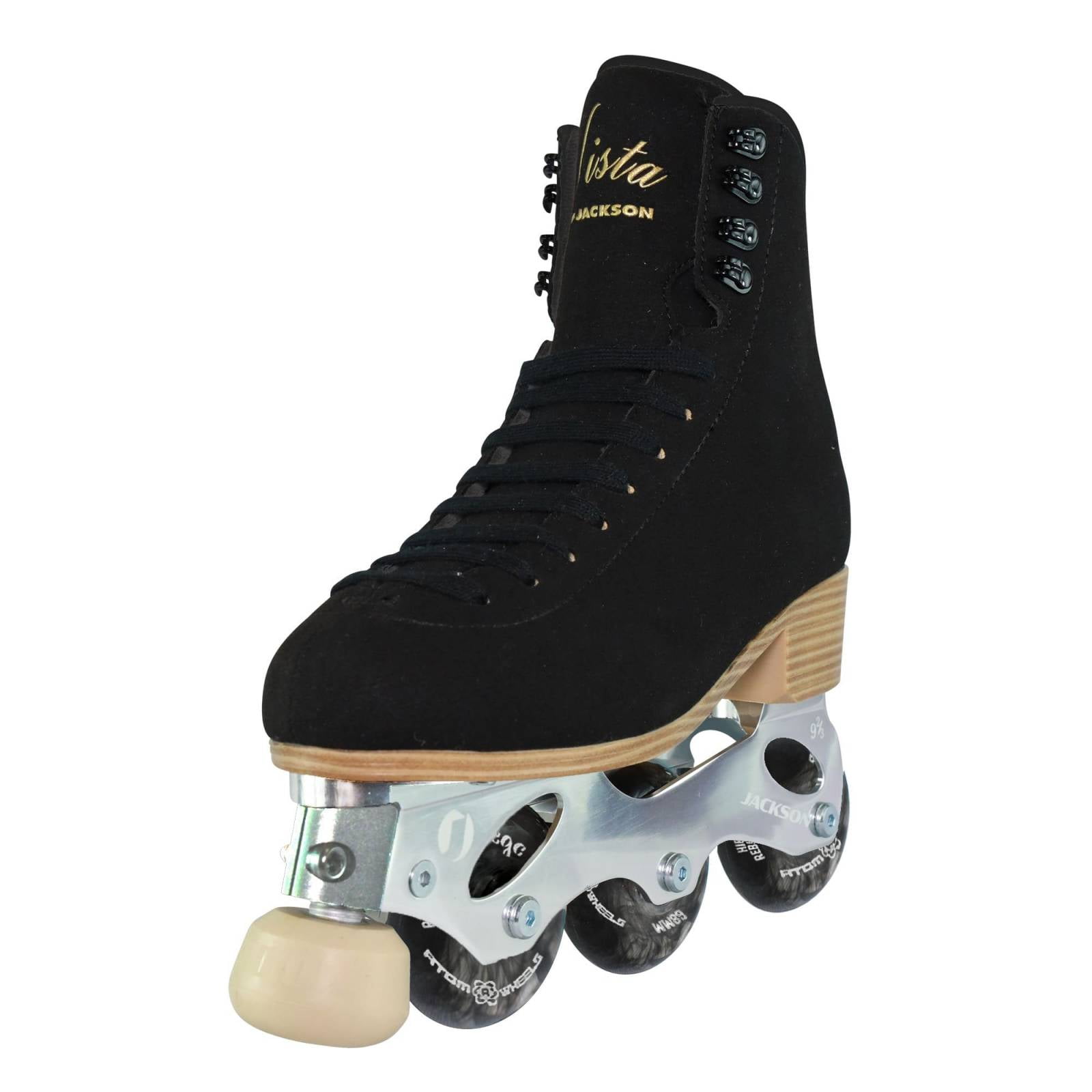 Jackson Atom Inline Roller Skates - Vista Skate Package 500 (Black, Size 6)