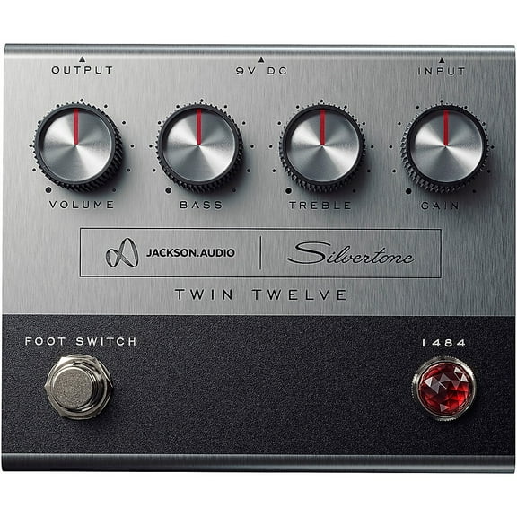 Jackson Audio 1484 Twin Twelve Preamp/Booster/EQ/Overdrive Effects Pedal Silver and Black