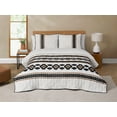 thumbnail image 1 of Jackson Boho Tufted Embroidery Tan/Black 3-Piece All-Season Reversible Soft Microfiber Quilt Set - King, 1 of 6