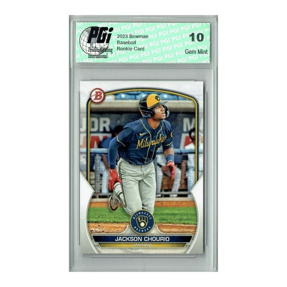 Jackson Chourio 2023 Bowman #BP-76 Rookie Card PGI 10
