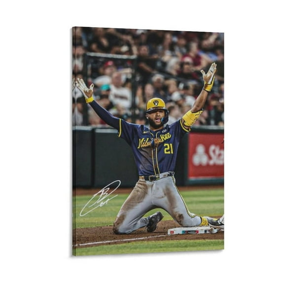 Jackson Chourio Canvas Poster Canvas Poster Wall Art Picture Prints Hanging Photo Gift Decor Home Posters Artworks 24x36inch(60x90cm)